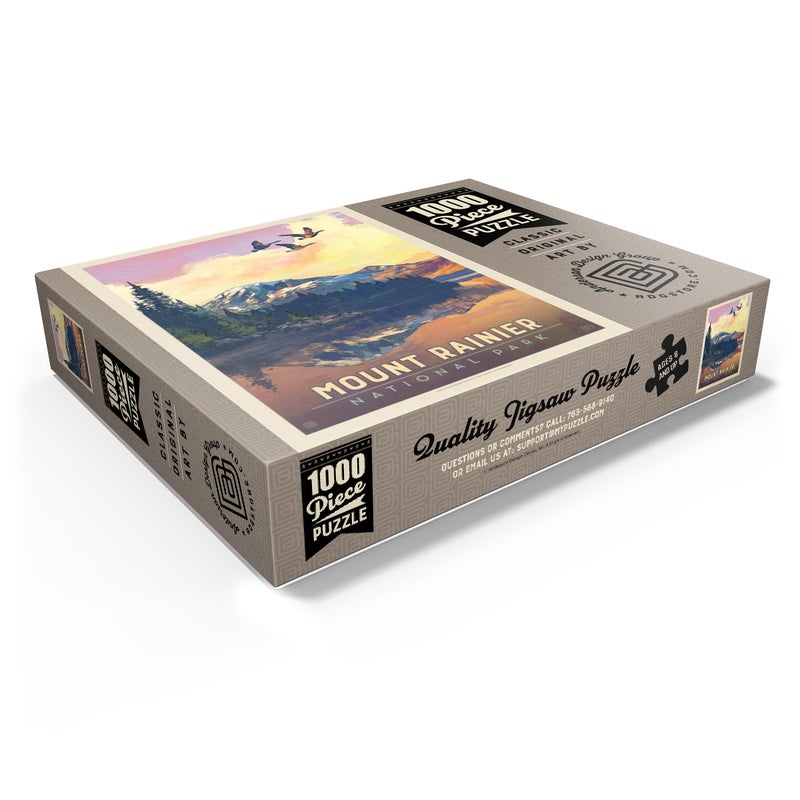 MyPuzzle.com MyPuzzle Mount Rainier National Park: Daybreak  Vintage Poster - Premium 1000 Piece Jigsaw Puzzle for Adults - Image 3